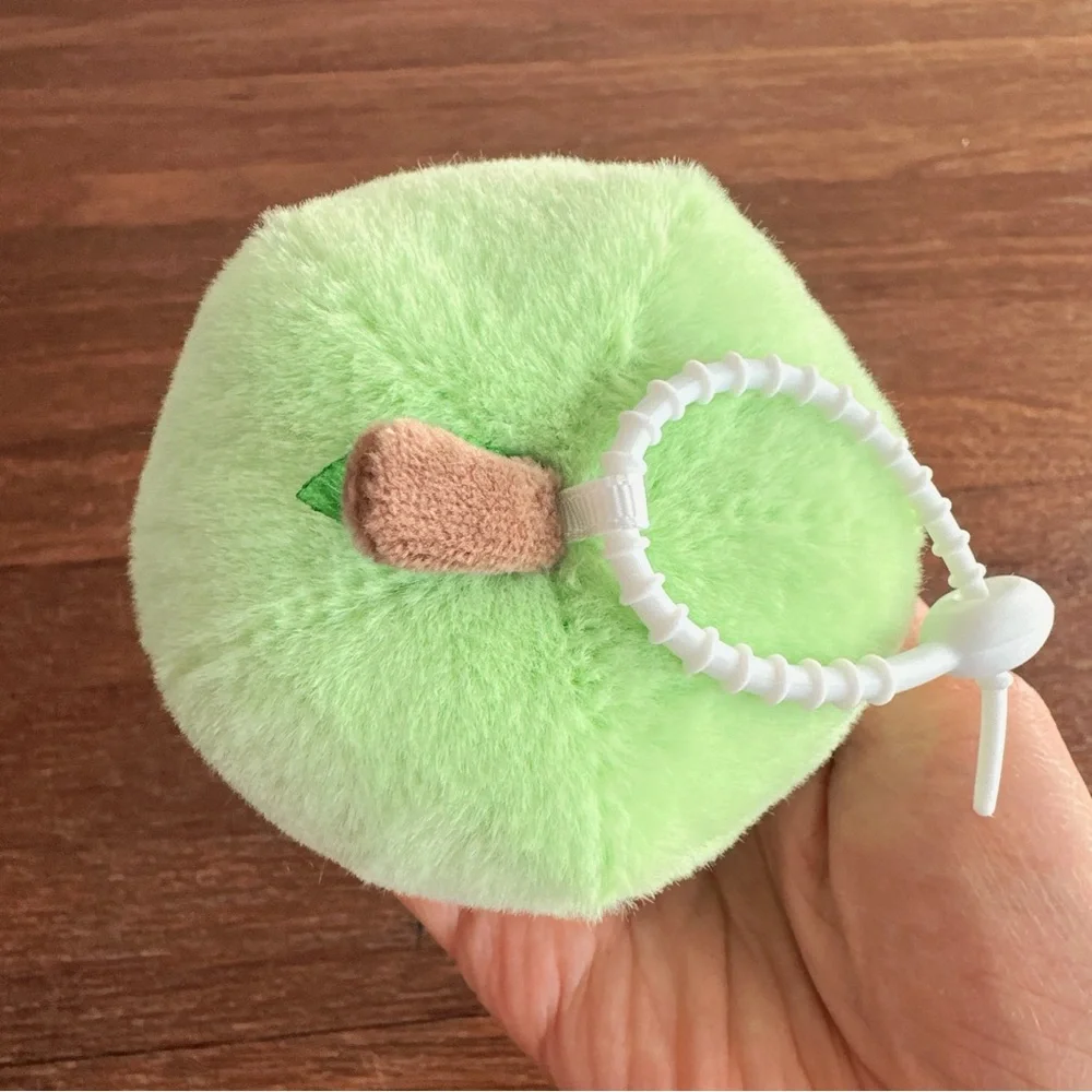 Cute Green Apple Plush Keychain Bag Charm Keychain Kawaii Soft Stuffed Gift